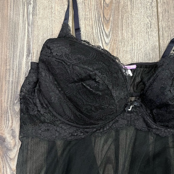 Y2K Vintage Intimate Attitudes Black Babydoll Lingerie – Size 3X - Picture 4 of 11
